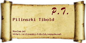 Pilinszki Tibold névjegykártya